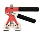 Red B&D Mini Lifter with black foam comfort handles and thick foam foot pads, “Made in USA” engraving—California-made, controlled glue-pull PDR tool.