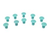 21mm teal glue tabs for dent repair - 10 pack on a white background