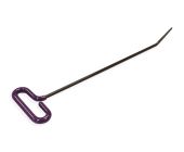 Dentcraft L‑TWBL T‑Handle blunt‑tip PDR rod, 17 inches long and 1/4 inch diameter, featuring a purple ergonomic handle for powerful paintless dent repair leverage.