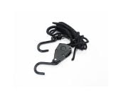 Rope Ratchet for tying down hood props.