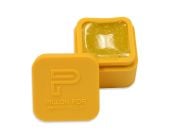 Sérgio Pillon Golden Cold Glue—open yellow silicone case with translucent gold adhesive; PILLON PDR logo on lid.