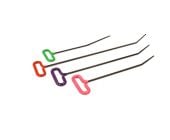Four piece T-handle PDR tool set with color coded handles (green, orange, purple, pink) and bent working ends, arranged on a white background.
