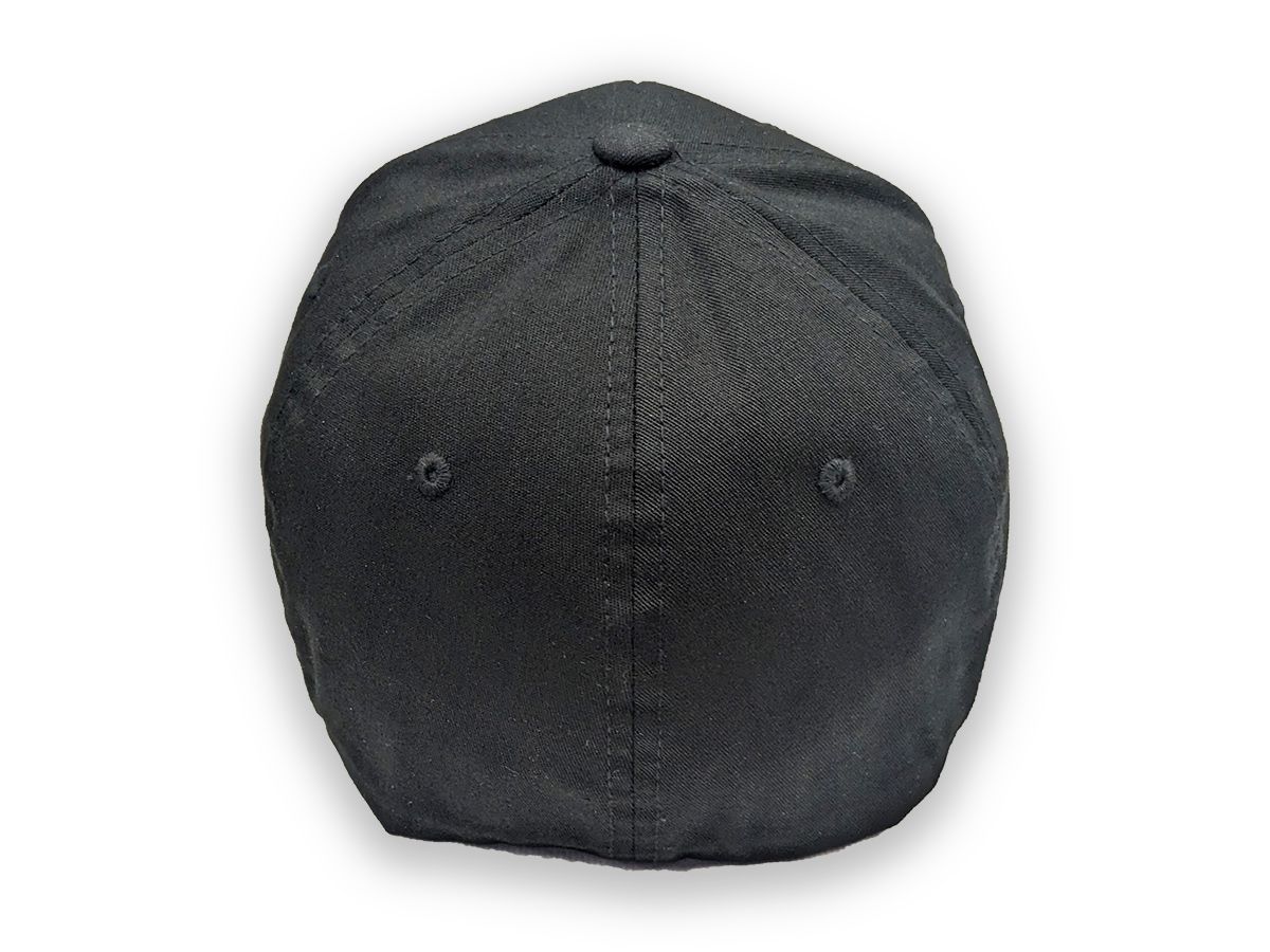 Black Leather Logo hat - FlexFit - LG/XL