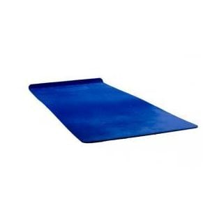 Blue 10×22 inch Lexan window shield pad with velvet laminated side, on a white background.