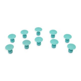 21mm teal glue tabs for dent repair - 10 pack on a white background