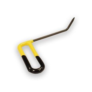 Straight sharp brace tool left 6 inch with yellow and black handle on a white background.