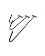 Three Big Blue Hook paintless dent-repair rods with blue T-handles and black 1/2-inch steel hooks, shown in 14, 24 and 36 inch lengths on a white background.