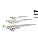 Set of 20 Whale Tail tools for fixing dents, on a white background